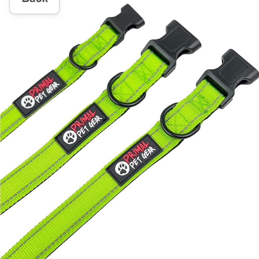 NWT Set of 3 Primal Pet Gear Collars Medium Green